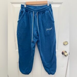 YOUNGLA Mens Blue Size M Joggers